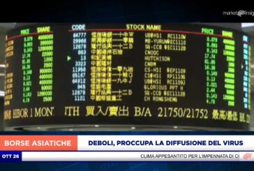 SEDUTA DEBOLE PER LE PRINCIPALI PIAZZE ASIATICHE