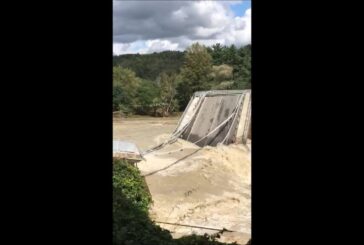 Crollo del ponte di Romagnano Sesia in Piemonte