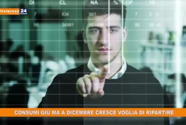 Consumi giù ma a dicembre cresce voglia di ripartire