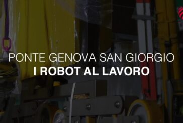 Robot in azione sul Ponte di Genova
