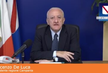 Coronavirus, De Luca “Campania gialla perché i dati sono chiari”
