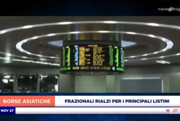 INTONAZIONE POSITIVA PER I MERCATI ASIATICI