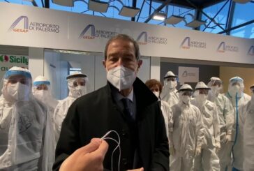 Controlli anticovid, Musumeci visita aeroporto Palermo