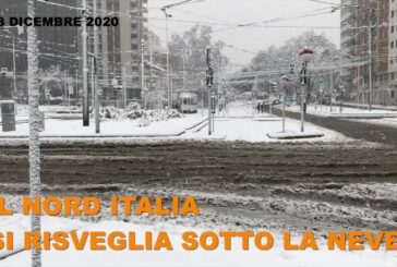 Il Nord Italia sotto una fitta coltre di neve