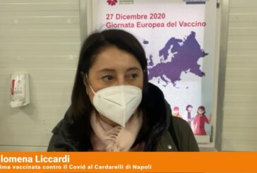 Covid-19, la prima vaccinata al Cardarelli di Napoli