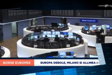 EUROPA DEBOLE A METÁ SEDUTA, MILANO (-0,2%)