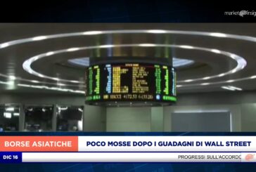 SEDUTA POCO MOSSA PER I LISTINI ASIATICI DOPO I GUADAGNI DI WALL STREET