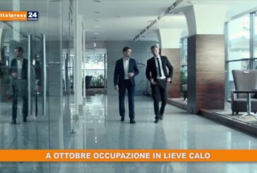 A ottobre occupazione in lieve calo