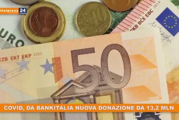 Covid, da Bankitalia nuova donazione da 13,2 mln
