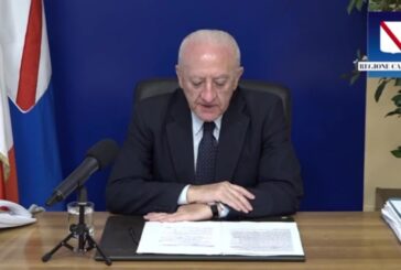 Coronavirus, De Luca “In Campania no a mobilità da piccoli comuni”