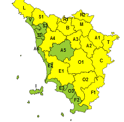 Maltempo: codice giallo per vento e neve