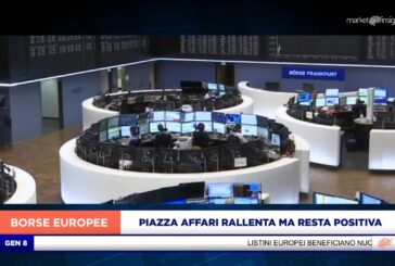 PIAZZA AFFARI RALLENTA MA RESTA POSITIVA (+0,4%)