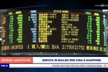 SEDUTA IN RIALZO PER CINA E GIAPPONE