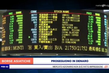 SEDUTA POSITIVA PER LE PRINCIPALI PIAZZE FINANZIARIE ASIATICHE