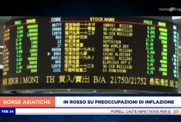 LE PREOCCUPAZIONI DI INFLAZIONE SPINGONO L’ASIA IN ROSSO