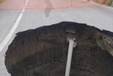 Voragine in via Longobardi a Chiusi città