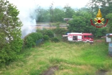 Incendio in un’azienda del Milanese