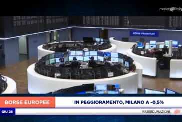 EUROPA IN PEGGIORAMENTO A METÁ SEDUTA, MILANO A -0,5%
