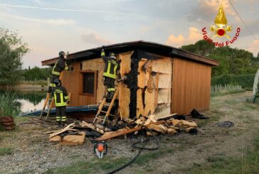 Sant’Albino: incendio in un capanno modulare