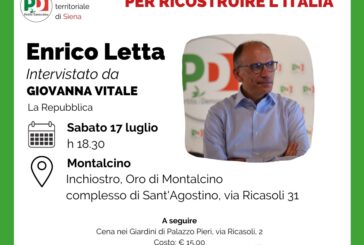 Parte da Montalcino la campagna elettorale di Enrico Letta