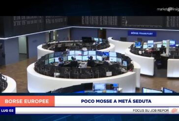 BORSE EUROPEE POCO MOSSE A METÁ SEDUTA, ATTESO JOB REPORT AMERICANO