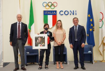 Malagò e Vezzali festeggiano il trionfo olimpico della Pesistica