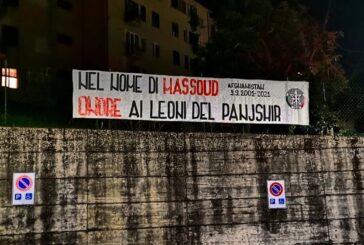 CasaPound: striscioni per onorare i combattenti afghani del Panjshir