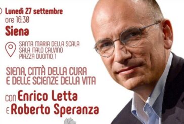 “Siena, città della cura e delle scienze della vita”: incontro con Letta e Speranza