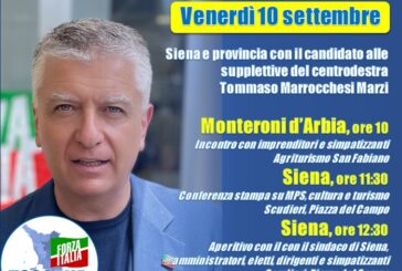 Tour di Forza Italia con Mallegni: “Domani ripartiamo da Siena”