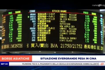 GIAPPONE POSITIVO, SITUAZIONE EVERGRANDE PESA ANCORA IN CINA E HONG KONG