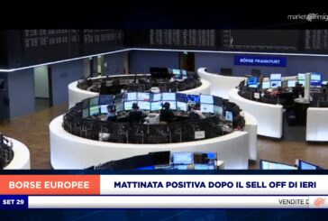 MATTINATA POSITIVA PER L’EUROPA DOPO IL SELL OFF DI IERI, MILANO A +1%
