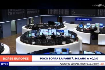 EUROPA POCO SOPRA LA PARITÀ, MILANO A +0,2%