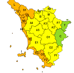 Codice giallo per temporali. Arancione sulla costa
