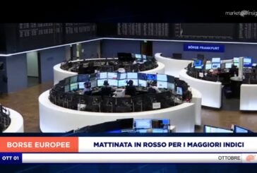 MATTINATA IN ROSSO PER I MAGGIORI INDICI EUROPEI, MILANO A -0,8%