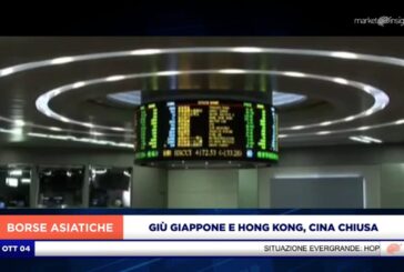 GIÙ GIAPPONE E HONG KONG, CINA ANCORA CHIUSA