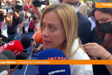Meloni: "Centrodestra compatto, non stiamo insieme per interesse"