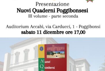 Nuovi Quaderni Poggibonsesi, si presenta la seconda parte del terzo volume