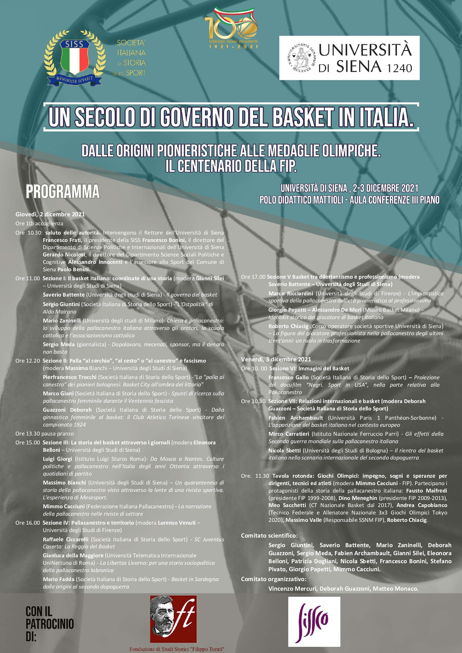 “Un secolo di governo del basket in Italia”
