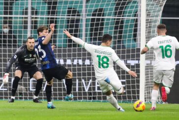 Il Sassuolo piega l'Inter 2-0, luci azzurre a San Siro