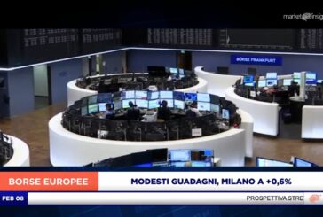 MODESTI GUADAGNI NEL VECCHIO CONTINENTE, MILANO A +0,6%