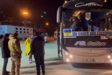 Bus umanitario partito da Montevago sulla via del ritorno in Sicilia