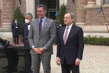 Il premier Mario Draghi incontra Sanchez, Costa e Mitsotakis