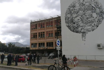 Un murale Mangia-Smog tra i viali dell'Università di Palermo
