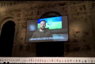 Zelensky in videomessaggio alla Biennale d'arte di Venezia