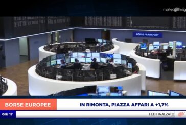 EUROPA IN RIMONTA A METÁ SEDUTA, PIAZZA AFFARI A +1,7%