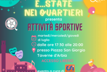 “E… state nei quartieri”: CSI Siena a Taverne con giochi e attività