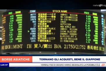 TORNANO GLI ACQUISTI SUI MERCATI ASIATICI, BENE IL GIAPPONE