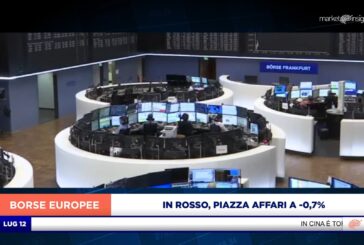 L’EUROPA PROSEGUE IN ROSSO, PIAZZA AFFARI A -0,7%