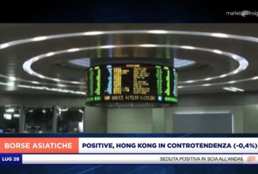 MERCATI ASIATICI POSITIVI, HONG KONG IN CONTROTENDENZA (-0,4%)