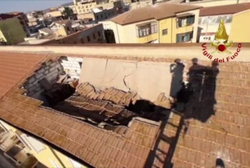 Crolla il tetto di un'abitazione a Porto Torres, nessun ferito